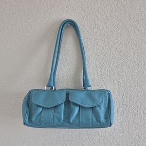 Fossil Turquoise Shoulder Bag with Dual Front Pockets
